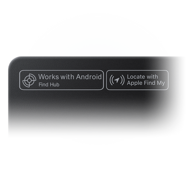 Works with Android Find Hub and Apple Find My